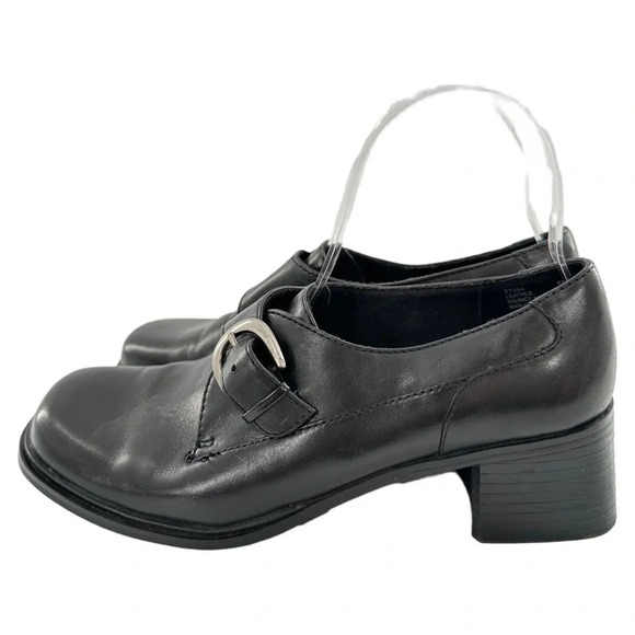 Thom mcan womens oxfords size 7.5 W black leather square toe vintage 90s - Picture 4 of 13